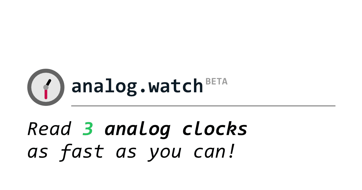 Show HN: Analog Watch