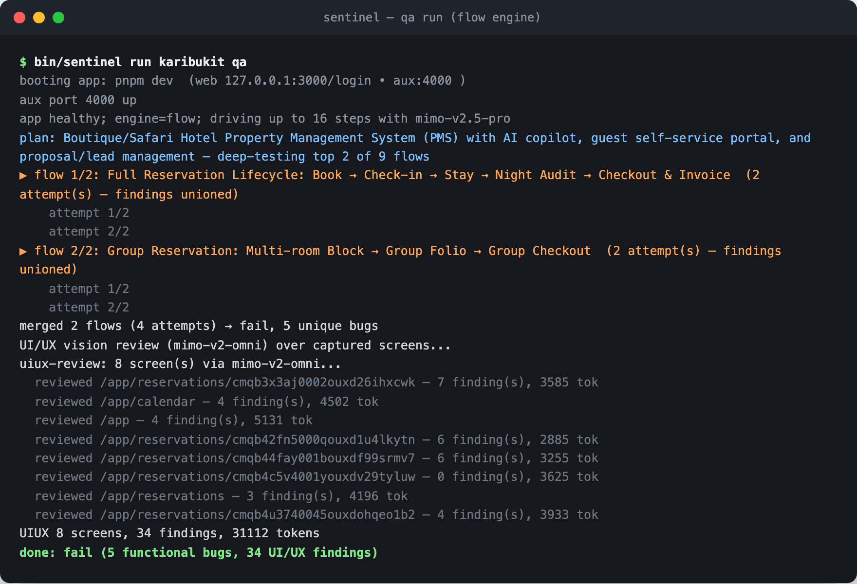 Show HN: Sentinel – open-source QA agent that reads your code before it clicks