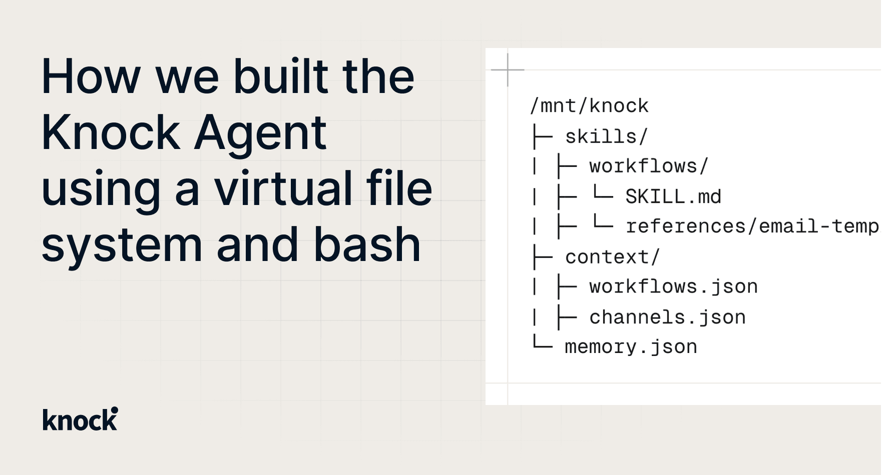 Files over tools: how we built our agent with a virtual filesystem and bash