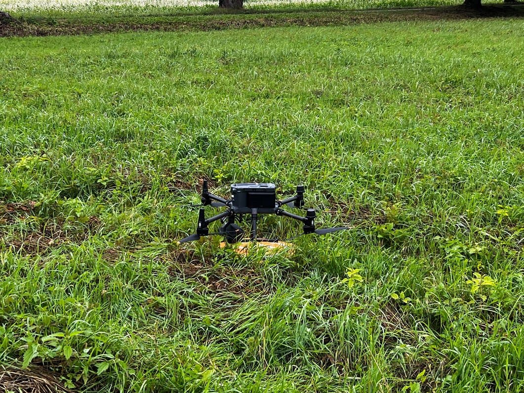 Drones help check power lines in Latvia