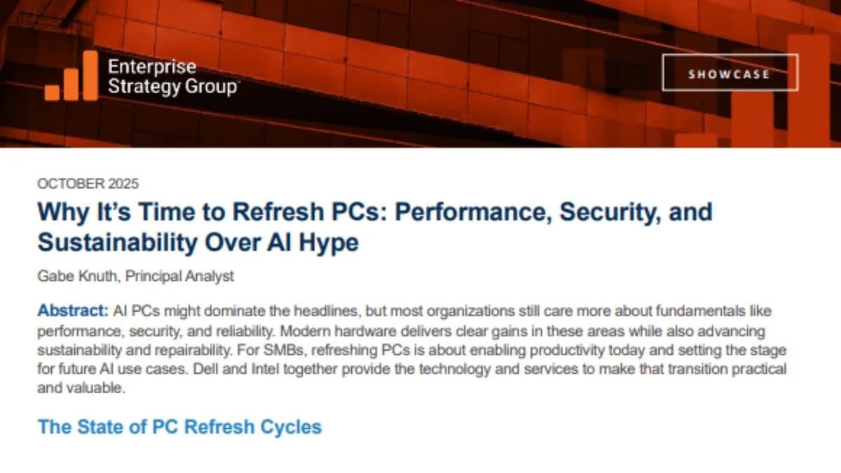 Why It’s Time to Refresh PCs: Performance, Security, and Sustainability Over AI Hype