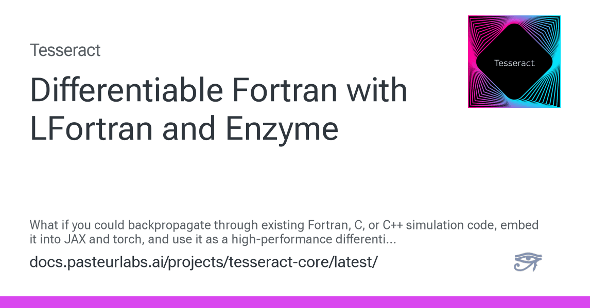 Differentiable Fortran with LFortran and Enzyme