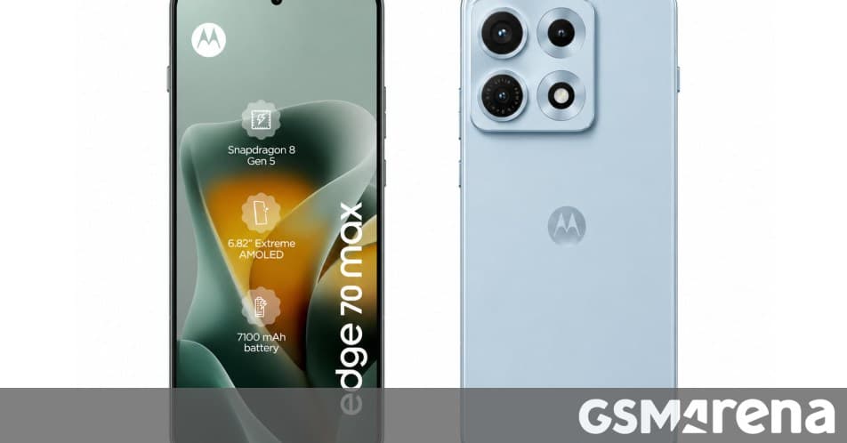New Motorola Edge 70 Max leaked renders reveal its main specs