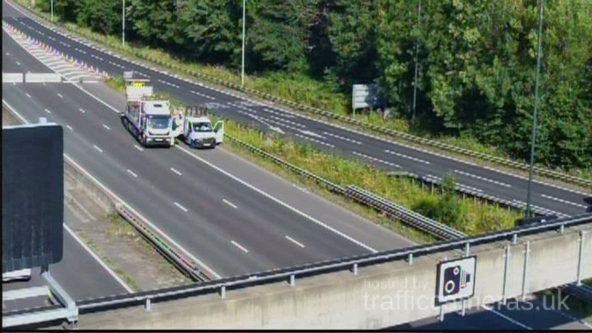 M62 motorway shut after serious incident overnight leaves car on its roof