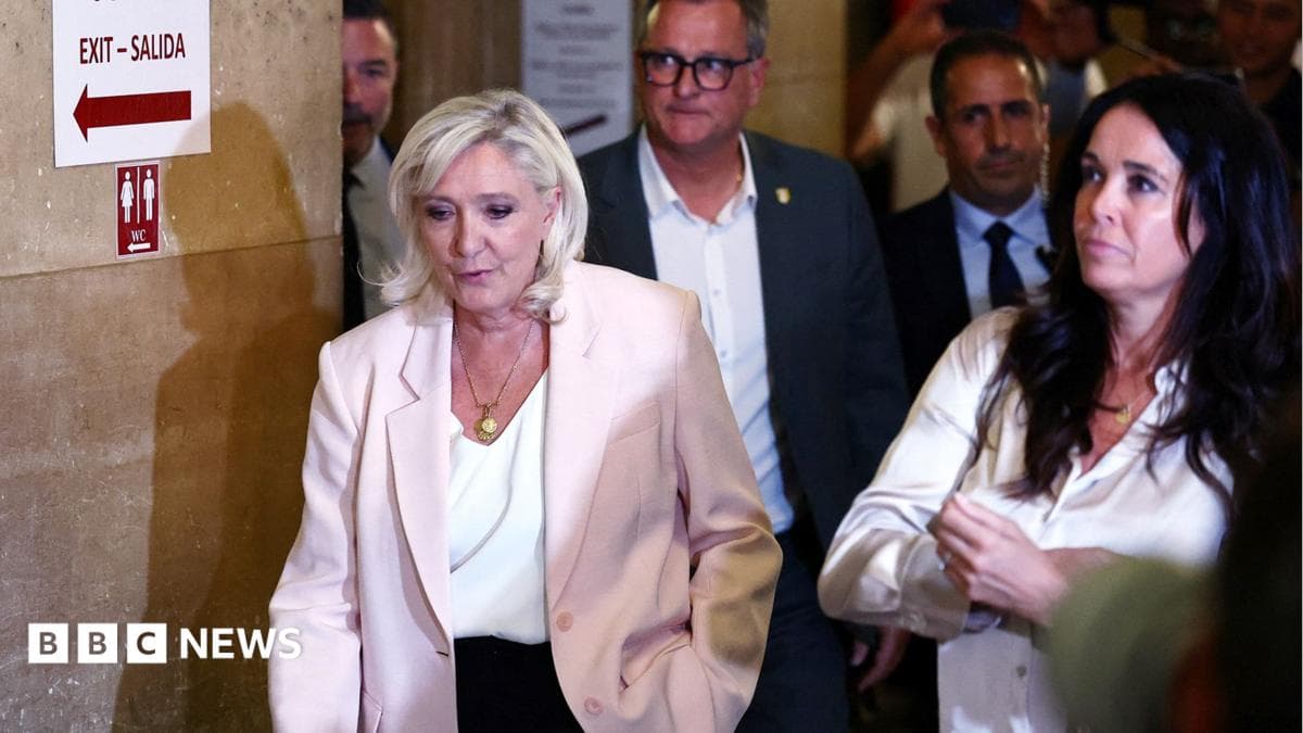 Marine Le Pen to learn if she can run for 2027 French presidency as appeal judges rule on conviction - BBC