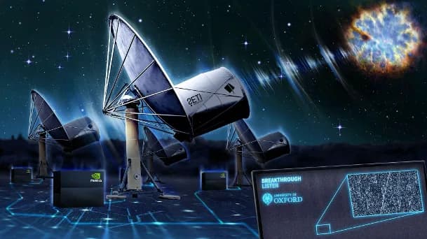 Yuri Milner's breakthrough listen partnered with NVIDIA. What an AI scanning 800 million radio channels is actually looking for.