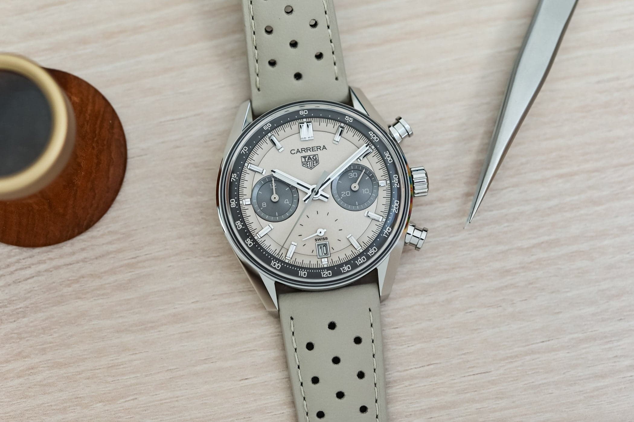 The TAG Heuer Carrera Chronograph Glassbox Sand, A Softer Take on the Racing Chronograph