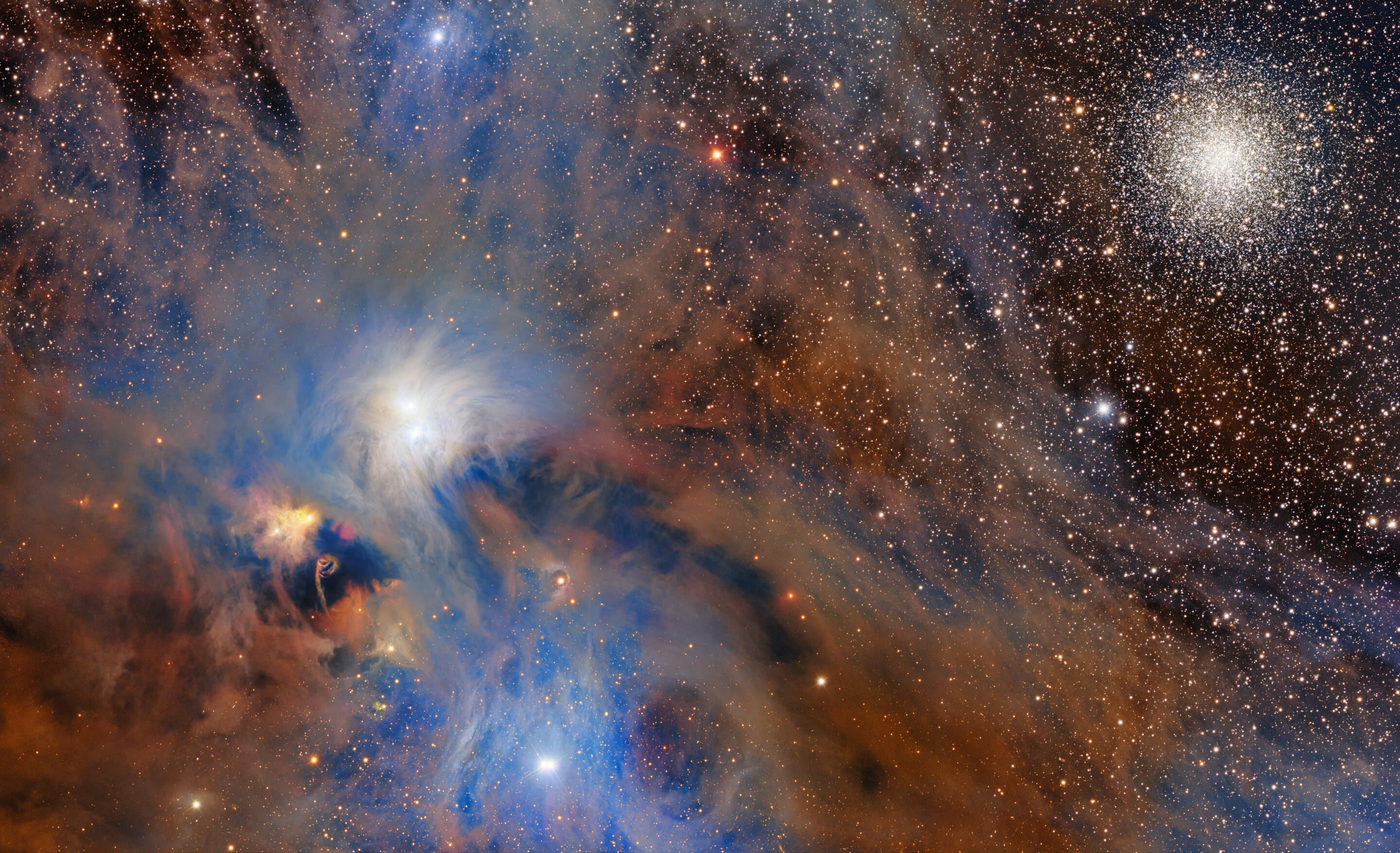 The starry night redux: Dark energy camera captures stars, nebulae, clusters, and more in a rich, van Gogh-esque scene