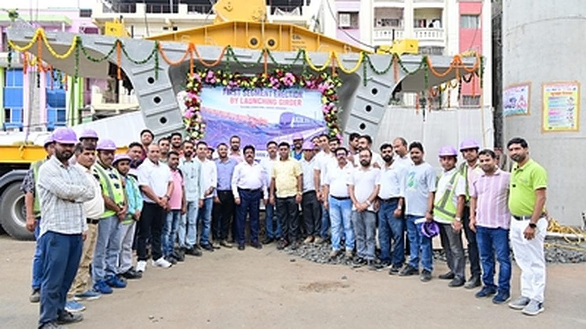 Afcons Launches 1st Segment, using launching girder for Bhopal Metro Blue Line