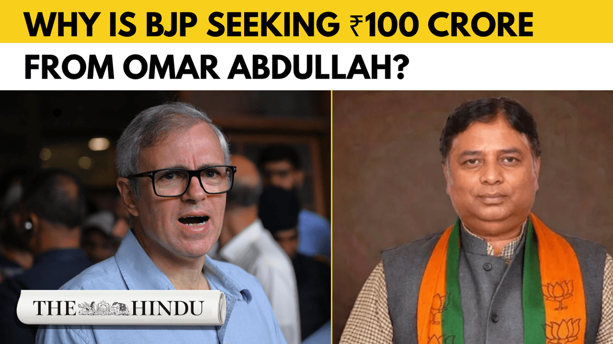 Why has BJP threatened Omar Abdullah with a ₹100-crore defamation suit?