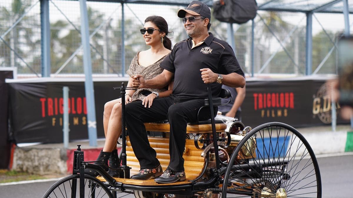 G.D.N. film trailer launched amid vintage cars in Coimbatore’s motorsports circuit