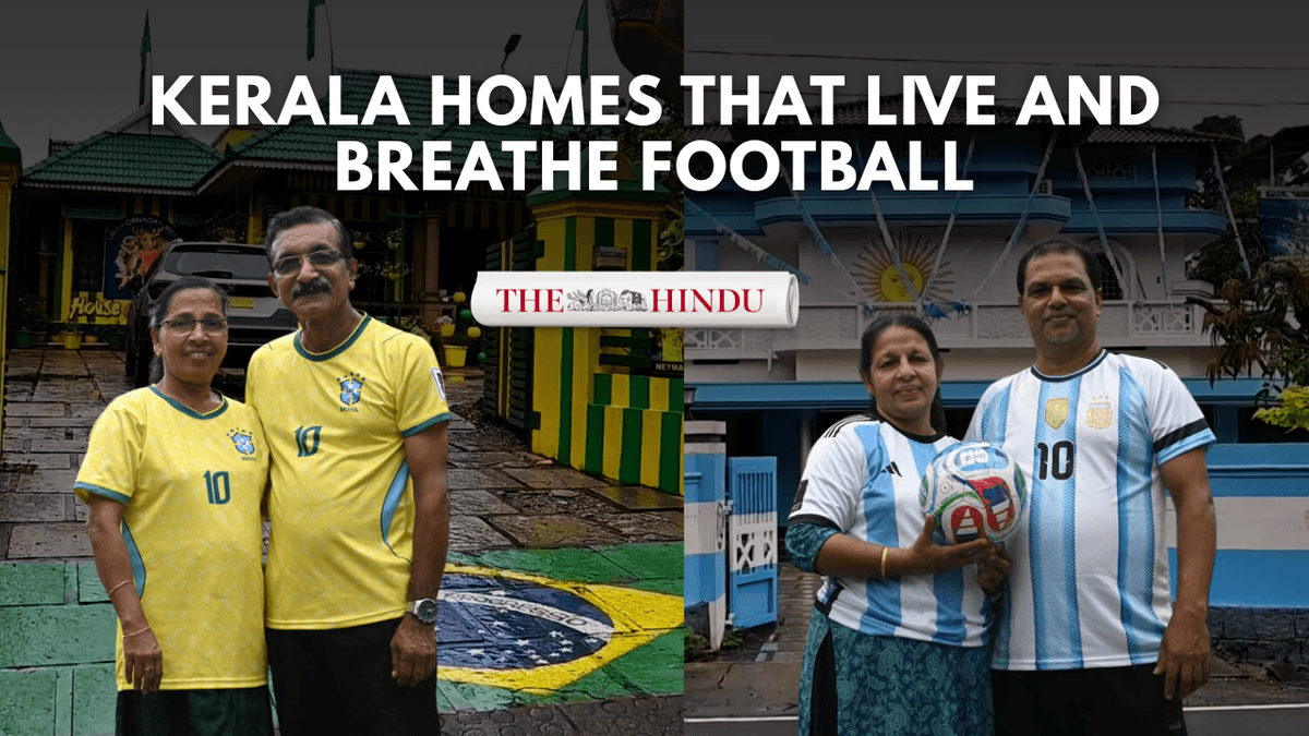 Football fans in Kerala transform their homes into colourful tributes to their teams