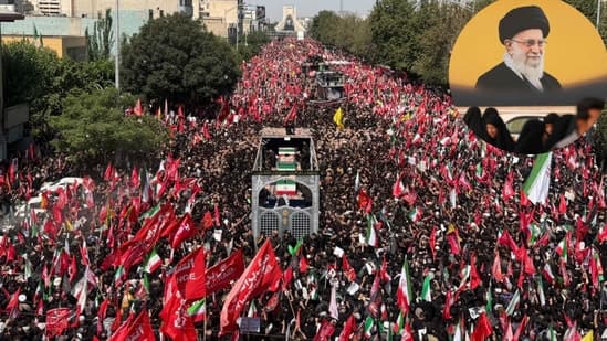 ‘Red flags’ storm Iran streets as mourners attend Khamenei's funeral. But what do they signify?